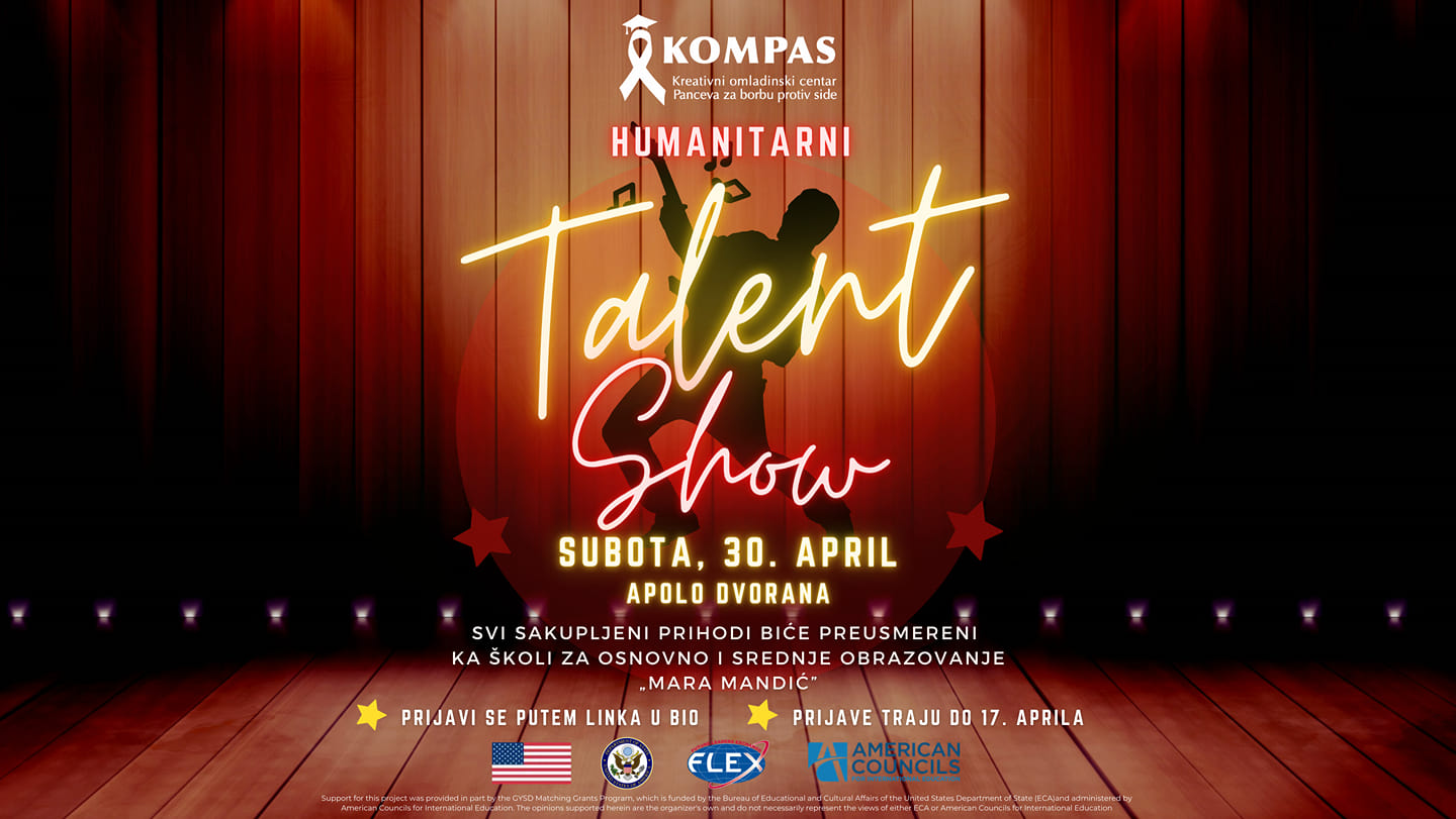 Humanitarni “Kompas” Talent Show 30. aprila u Pančevu